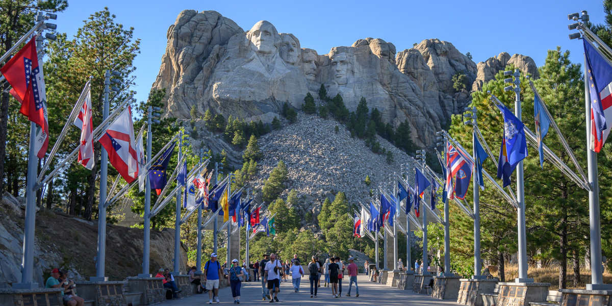 Grand View Terrace at Mount Rushmore before crowds arrive